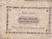 Frankreich 6 Deniers - Rh&ocirc;ne - Pont-Saint-Clair - 1792 - Kol.69.43