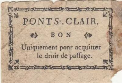 Frankreich 6 Deniers - Rh�ne - Pont-Saint-Clair - Passage d\'une personne � pied - 1792 - Kol.69.43