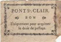 Frankreich 6 Deniers - Rh�ne - Pont-Saint-Clair - Passage d\'une personne � pied - 1792 - Kol.69.43