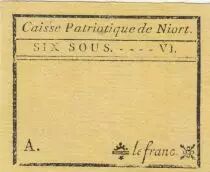 Frankreich 6 sous - Deux-S&egrave;vres - Patriotic fund of Niort - 1792