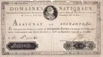 Frankreich 60 Livres Louis XVI - 19-06-1791 - Sign.. Niel