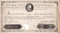 Frankreich 60 Livres Louis XVI - 29-09-1790- Serial D 25111
