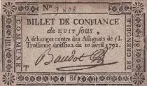 Frankreich 8 Sous - Is&egrave;re - Commune de Grenoble - 1792