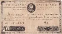 Frankreich 90 Livres Louis XVI -  19-06-1791 - False Error note with false date - Serial D 13463