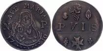 Frankreich Amiens, Mereau de 6 sols - Vierge &agrave; l\'enfant -  1710