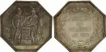 Frankreich Banque de France  - An VII - punch hand ( 1845-1860) - Silver