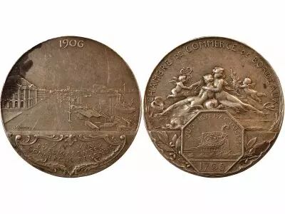 Frankreich Bordeaux, Chamber of Commerce - Silver Token - 1906
