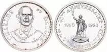 Frankreich Charles de Gaulle - 25 years of 5th Republic - 1958-1983 - Silver