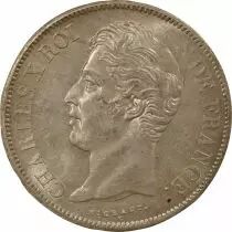 Frankreich Charles X - 5 Francs Argent, Tranche en Creux - 1830 H La Rochelle