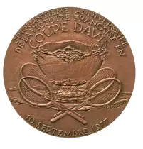 Frankreich Coupe Davis - Les Mousquetaires Lacoste, Brugnon, Borotra, Cochet - 1977 - Bronze par Corbin