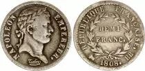 Frankreich Demi Franc - Napol�on I - 1808 - BB Strasbourg