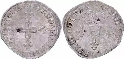 Frankreich Double sol parisis - Silver - 1586 A Paris