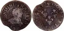 Frankreich Double Tournois - Louis XIII - 1637 - D Lyon