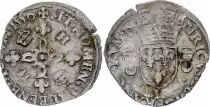 Frankreich Douzain aux Croissants - Henri II - 1550 H La Rochelle