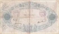 Frankreich France 500 Francs Pink and blue - 14.04.1938 - Serial C.2814 - Fay.31.08
