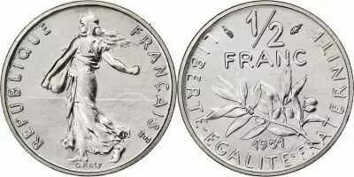 Frankreich half Franc Seed sower - 1981 - UNC