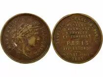 Frankreich Jeton Bronze, Grand Concours de Musique - 1881 Paris