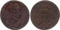 Frankreich Liard of France - lOUIS XIV with juvenile bust - 1657 I Limoges