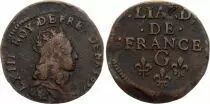 Frankreich Liard of France with juvenile bust - G Lusignan