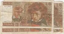 Frankreich Lot of 4 x 10 Francs Berlioz - Various Years 1976-1978 - Serial A.
