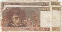 Frankreich Lot of 4 x 10 Francs Berlioz - Various Years 1976-1978 - Serial A.