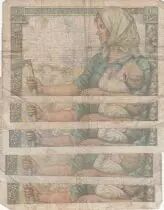 Frankreich Lot of 5 x10 Francs Miner - 1942 to 1944 - 5 issuing date - aF
