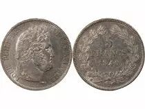 Frankreich Louis Philip I - 5 Silver Francs, Domard, Raised Edge - 1840 A Paris