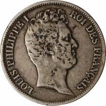Frankreich Louis Philip I - 5 Silver Francs, Tiolier, Hollowed Edge - 1831  B Rouen