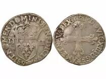 Frankreich Louis XIII - 1/4 Ecu Argent, &agrave; la Croix fleurdelis&eacute;e - 1614 9 Rennes