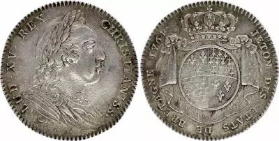 Frankreich Louis XV - State of Britain (Nantes) - 1764 - Silver