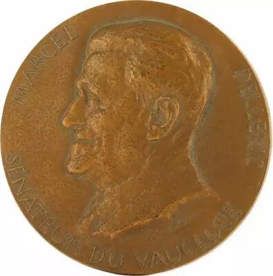 Frankreich Marcel Pellenc 1897-1972 - S�nateur du Vaucluse - Maire de Rustrel - par R. Corbin - Bronze