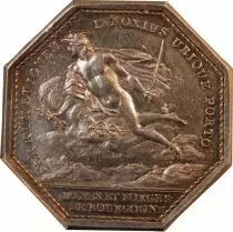 Frankreich Mines and Foundries of Burgundy, Louis XVI - Silver Token - Rare