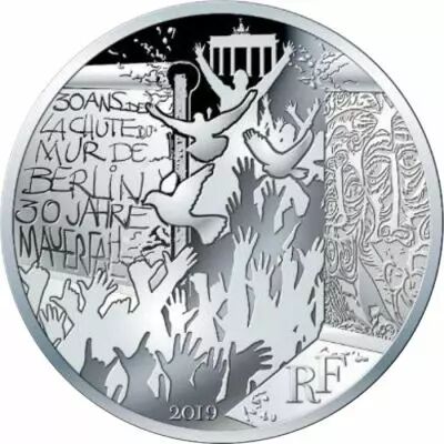 Frankreich Mint  FALL OF THE BERLIN WALL - 10 Euros Silver 2019