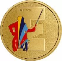 Frankreich Mint  Medallion E - Alphabet Sports - Paris 2024