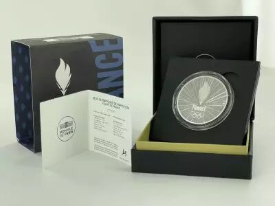 Frankreich Mint 10 Euro Olympics Games 2024 - Team of France - 2021 - Silver Proof - Monnaie de Paris