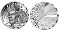 Frankreich Mint 20 Euros Silver - L\'Art de la Plume 2022 - Shakespeare