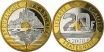 Frankreich Mint 20 Francs Mont Saint Michel - 2000 Proof
