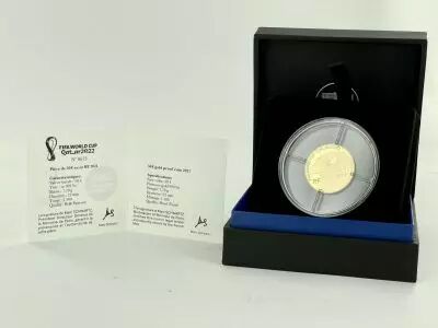 Frankreich Mint 50 Euros, Soccer - Worlf Cup Qatar 2022 - FIFA -  Proof Gold - 2022