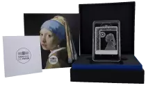Frankreich Mint 50 Euros Silver 100 g. BE 2021 - The Girl with the Pearl by Vermeer - Masterpieces of the museums (MDP)