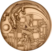 Frankreich Mint 90 years of Lacoste - Medal BE France 2023 - French Excellence (MDP)