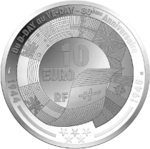 Frankreich Mint France - Sword Beach - 80 years of the DDAY - 10 Euros Silver 2024