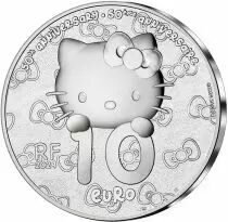 Frankreich Mint Hello Kitty - Bonjour Paris - 10 Euros Silver color Proof 2024