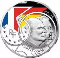 Frankreich Mint Mitterrand - Kohl - Couple Franco-allemand - 10 Euros Argent BE 2020 (MDP)