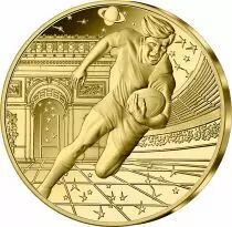 Frankreich Mint Rugby World Cup - Emblem - 5 Euros Gold BE 2023