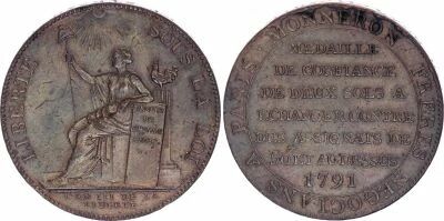 Frankreich Monneron 2 sols Liberty - 1791 A Paris - French Revolution