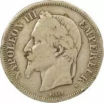 Frankreich Napoleon III - 2 Silver Franc, Laureate Head - 1866 BB Strasbourg