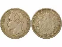 Frankreich Napoleon III - 2 Silver Franc, Laureate Head - 1870 A Paris