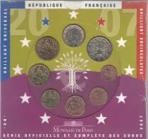 Frankreich Proof set BU 2007 - 8 coins in Euros