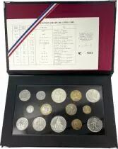Frankreich Proof Set France 1989 - 14 coins - UNC