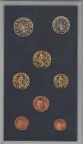 Frankreich Set 8 coins - 1999 in Euros 1 c to 2 euros in proof quality